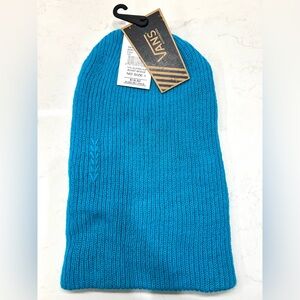 Vans Off The Wall Boast Turquoise Blue Acrylic Slouch Beanie Cap